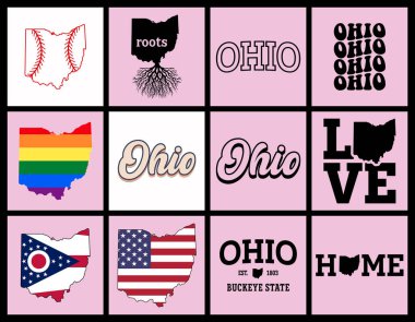 Ohio eyaleti tişört tasarımı