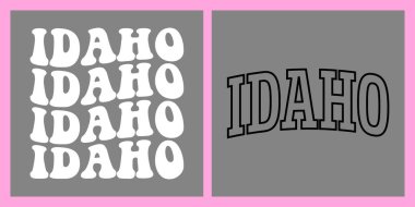 Idaho tişört tasarımı metni