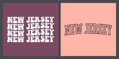 New Jersey gömlek tasarımı metni