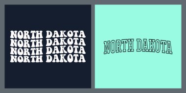 North Dakota tişört tasarımı