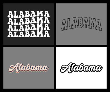 Alabama eyaleti tişört tasarımı