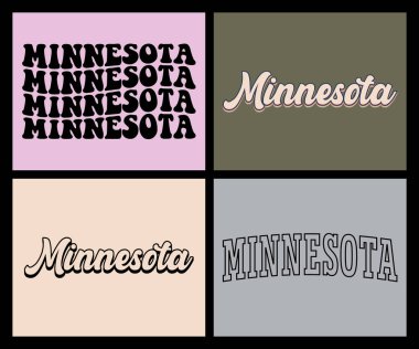 Minnesota durum metin t-shirt tasarımı