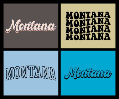 Montana eyaleti tişört tasarımı