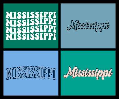 Mississippi eyaleti tişört tasarımı
