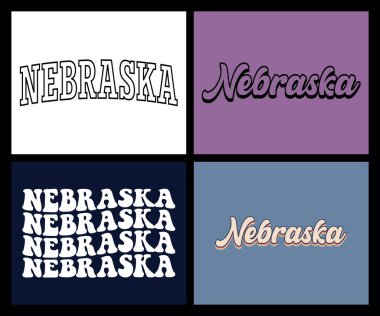 Nebraska durum metin t-shirt tasarımı