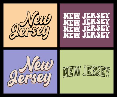 New Jersey gömlek tasarımı metni