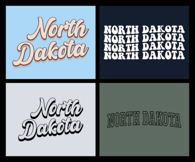 North Dakota tişört tasarımı