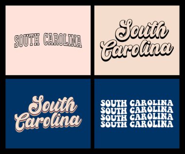 Güney Carolina tişört tasarımı metni