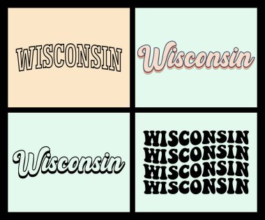 Wisconsin gömlek tasarımı metni
