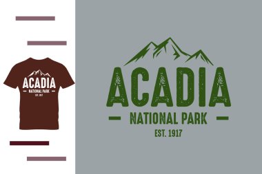 Acadia Park aşığı tişört tasarımı