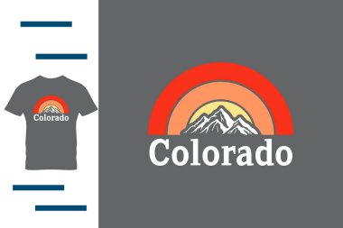 Colorado dağ tişörtü tasarımı