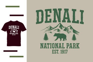 Denali park aşığı t-shirt tasarımı