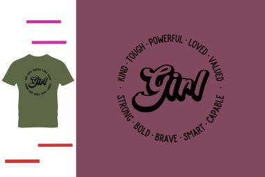 Kız power t-shirt tasarımı