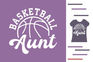 Basketbol teyzesi t-shirt tasarımı