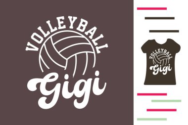 Voleybol gigi t-shirt tasarımı