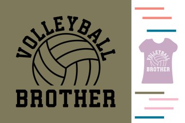 Voleybol kardeşi tişört tasarımı