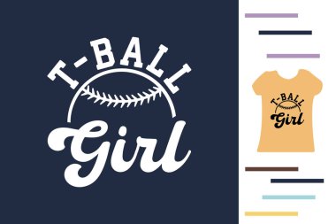 T-ball kızı t-shirt tasarımı
