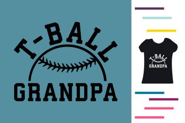 T-ball büyükbaba t-shirt tasarımı