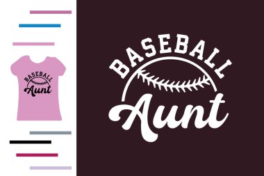 Beyzbol teyzesi t-shirt tasarımı
