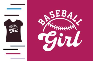 Beyzbolcu kız tişört tasarımı