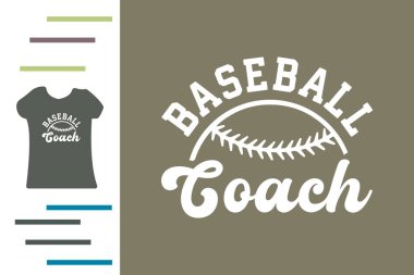 Beyzbol koçu tişört tasarımı