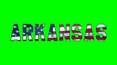 Arkansas içerisindeki ABD bayrağı metin videosu