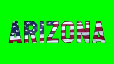 Arizona içerisindeki ABD bayrağı metin videosu