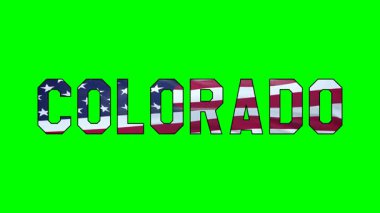 Colorado içinde ABD bayrağı metin videosu