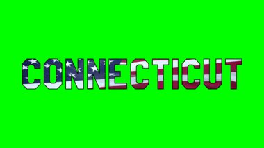Connecticut içerisindeki ABD bayrağı metin videosu