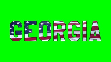 Georgia içerisindeki ABD bayrağı metin videosu.