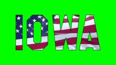 Iowa metin videosundaki Usa bayrağı