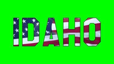 Idaho içinde Usa bayrağı metin videosu