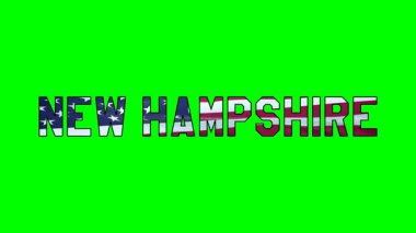 New Hampshire içerisindeki Usa bayrağı metin videosu