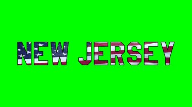 New Jersey içerisindeki Usa bayrağı metin videosu
