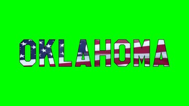 Oklahoma içinde Usa bayrağı metin videosu