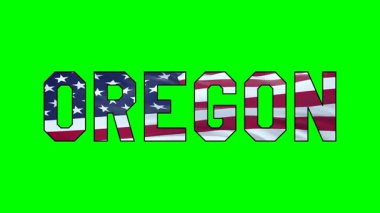 Oregon içerisindeki ABD bayrağı metin videosu
