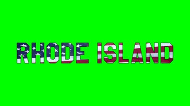 Rhode Island içerisindeki ABD bayrağı metin videosu