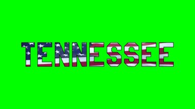 Tennessee içerisindeki Usa bayrağı metin videosu