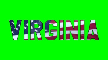 Virginia içerisindeki Usa bayrağı metin videosu