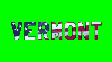 Vermont içerisindeki ABD bayrağı metin videosu