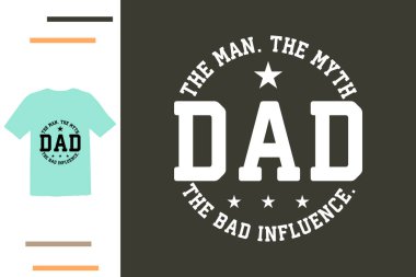 Tişört tasarımını kötü etkileyen baba. 