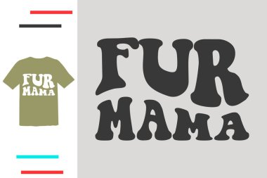 Kürklü anne t-shirt tasarımı