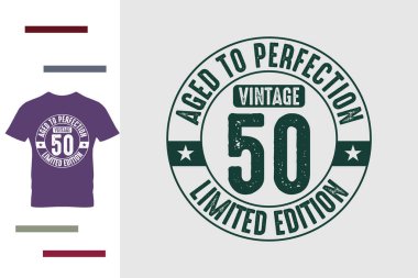 50 yıllık t-shirt tasarımı 