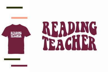 Okuma öğretmeni t-shirt tasarımı