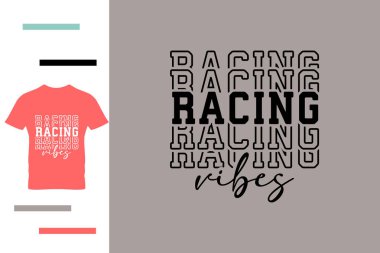 Yarış titreşimleri t-shirt tasarımı