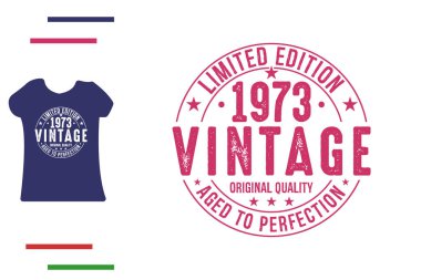 Klasik 1973 t-shirt tasarımı