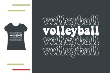 Voleybol oyuncusu t-shirt tasarımı