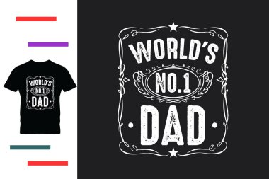 Dünyanın bir numaralı baba tişörtü tasarımı 