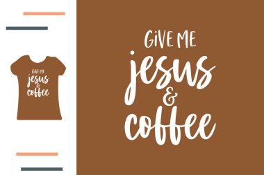 Bana İsa 'yı ve kahve gömleği tasarımını ver.