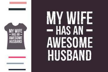 Harika bir koca tişört tasarımı.